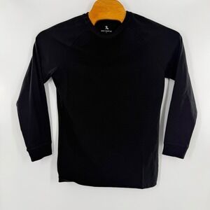 Tailored Athlete Mens Basic Long Sleeve T-Shirt Black Muscle Fit Raglan Tee L